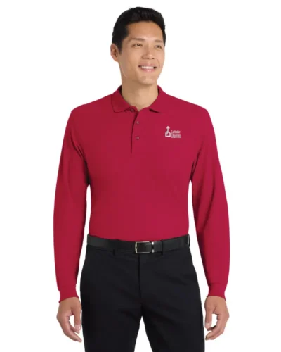 Alternative view of Port Authority® Silk Touch™ Long Sleeve Polo