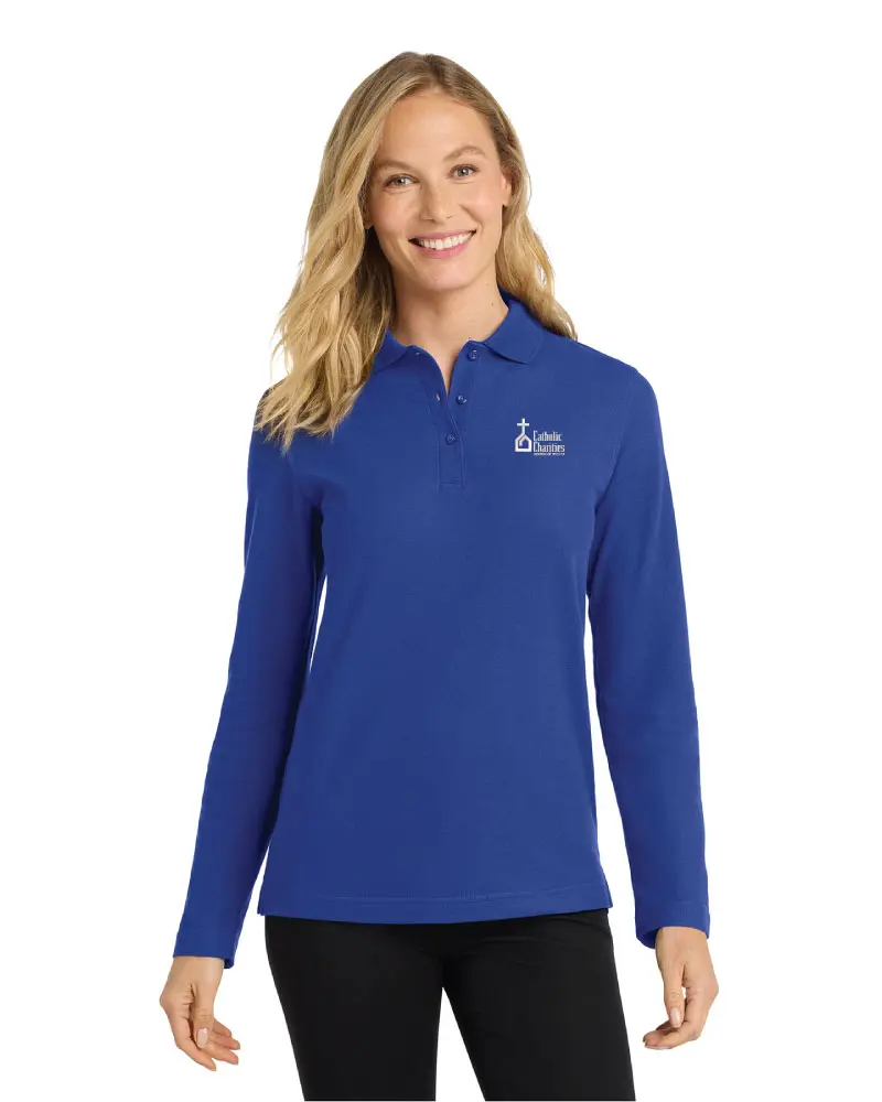 Port Authority® Women's Silk Touch™ Long Sleeve Polo