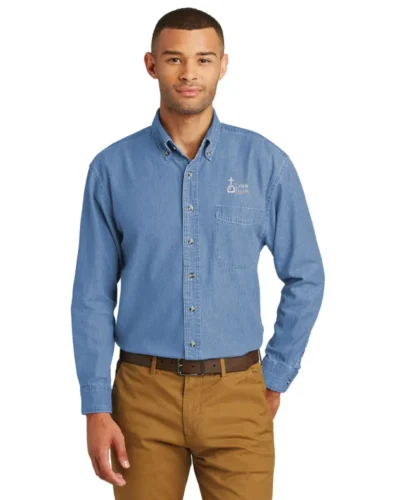 Alternative view of Port & Co™ Long Sleeve Value Denim Shirt