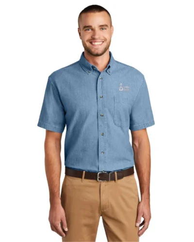 Alternative view of Port & Co™ Short Sleeve Value Denim Shirt